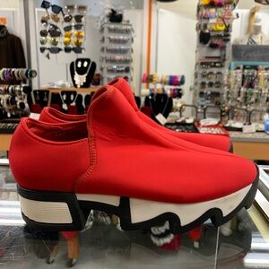 iRi Red Sneakers with Chunky Sole